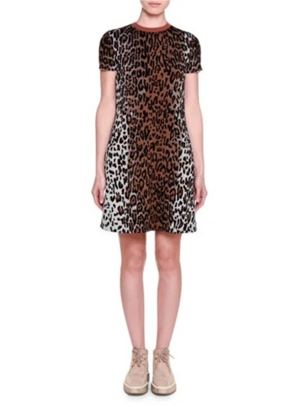 Stella McCartney cheetah jacquard mini dress